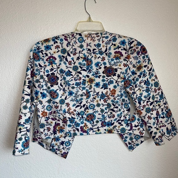 🌻 Anthropology Elevenses Floral Cropped Blazer. Size small GUC - Picture 3 of 5